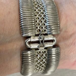 Vintage Woven Silver Bracelet